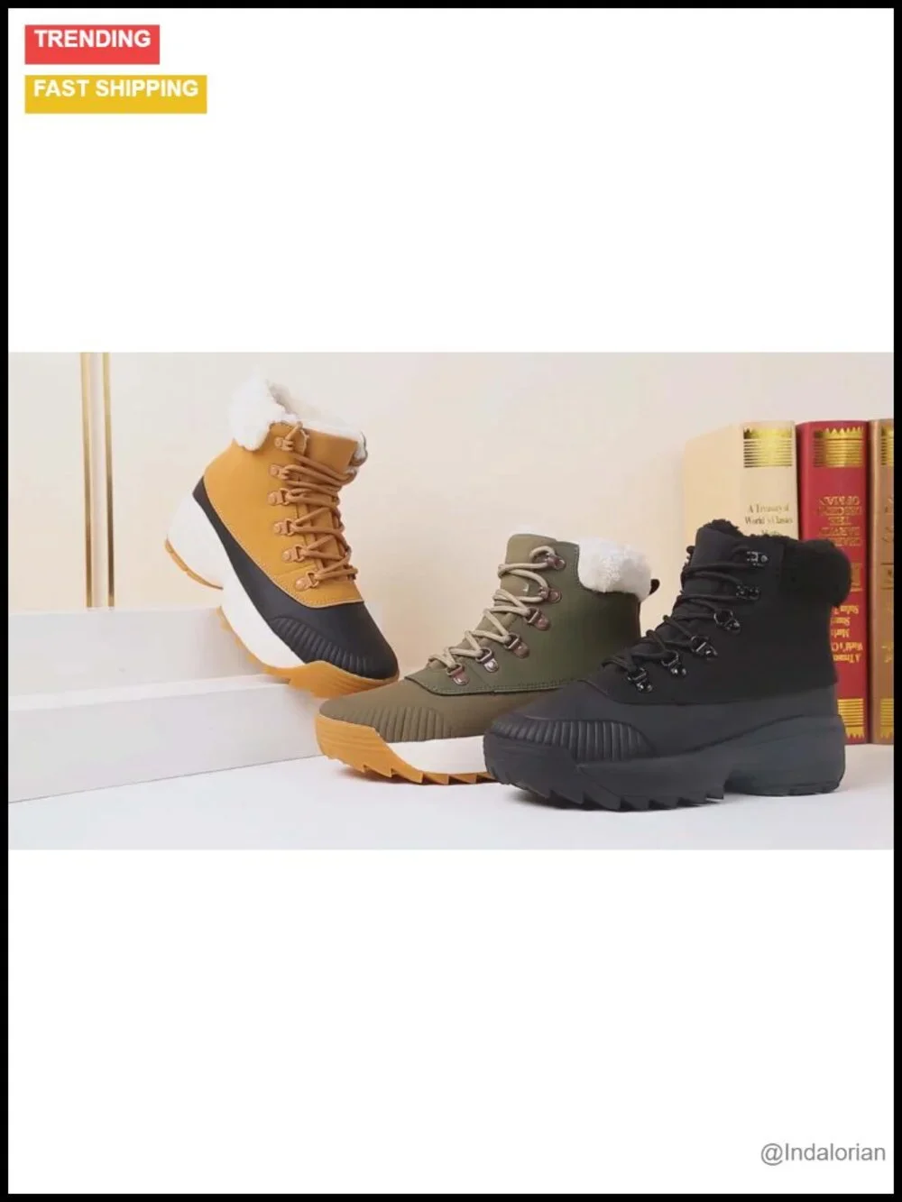 Waterproof Winter Snow Boots for Women Insulated Fur-Lined Non-Slip Walking